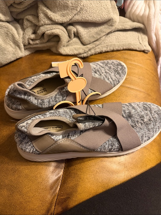 Earth Spirit Shoes - Earth Spirit Taupe and Heathered Gray Knit Slip-On Sneakers